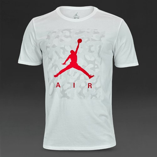 Nike Air Jordan Jumpman Dri-Fit Ele Camo Tee White/Gym Red for Men